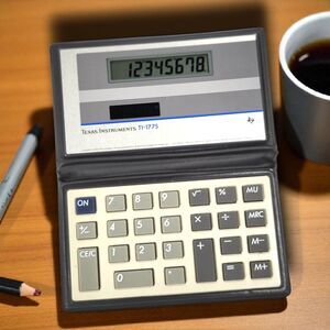 Vintage Texas Instruments TI-1775 Calculator Fold Over Case Works Great Clean